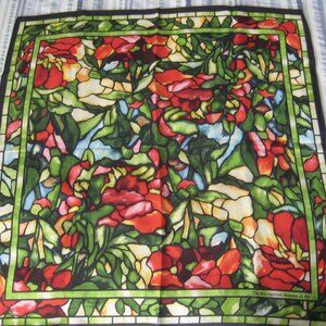21" SQUARE SILK SCARF from THE METROPOLITAN MUSEUM OF ART TIFFANY WINDOW DESIGN